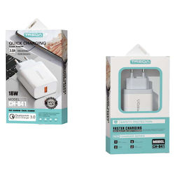Treqa CH-641 Wand-Adapter 18W