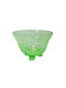 Gala Candle Holder Glass in Green Color 11x7.5x7.5cm 1pcs