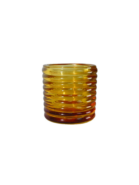 Gala Candle Holder Glass in Brown Color 5.7x6x6cm 1pcs
