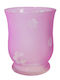 Gala Candle Holder Glass in Pink Color 9x11x11cm 1pcs