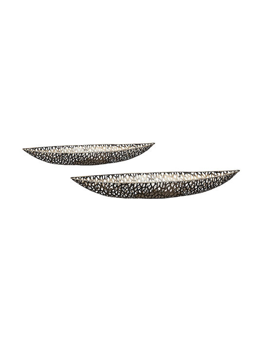 ArteLibre Platou Decorativ Metalic Auriu 1buc 21x80x10buc