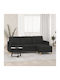 Three-Seater Couch Black 198x77x80 cm