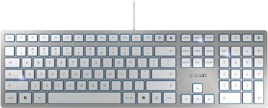 Cherry KC 6000 SLIM Keyboard Only English US Silver