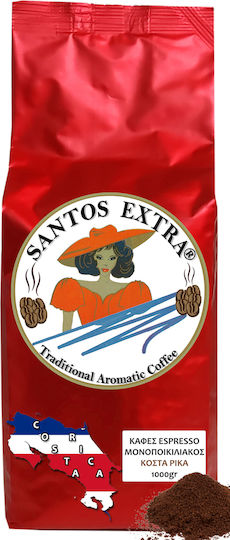 Santos Extra Espresso Kaffee Single Origin Arabica Costa Rica Gemahlen 1kg