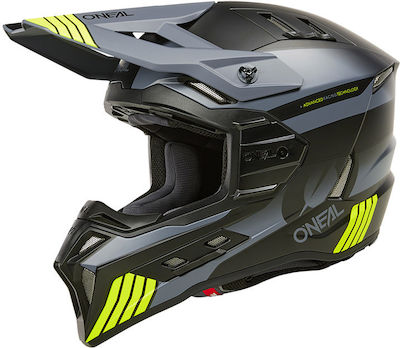 O'neal EX-SRS Hitch V.24 Black/Grey/Neon Yellow Cască de motocicletă Motocross ECE 22.06