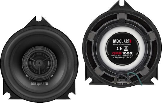 MB Quart Qmb 100x Σετ Ηχεία Αυτοκινήτου Ομοαξονικά με 60W RMS (2 Δρόμων)