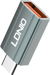 Ldnio Μετατροπέας USB-C male σε USB-C female Γκρι (LC140)