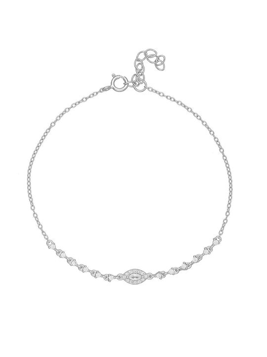 Excite-Fashion Bracelet Chain made of Silver with Zircon