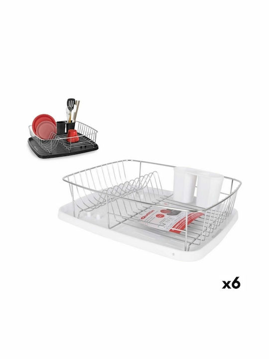 Quttin Over Sink Dish Draining Rack Metallic 42x34x11cm