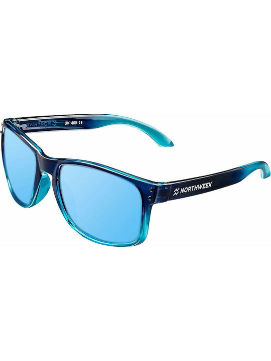 Northweek Bold Crystal Sunglasses Blue with Acetate Frame & Blue Lens