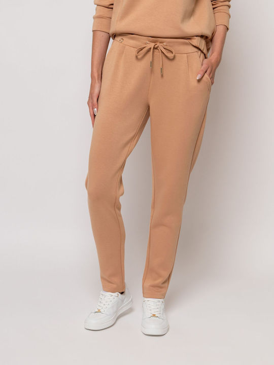 Heavy Tools Women's Fabric Trousers Beige