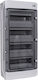 Noark Walled Waterproof 12-Elements Fuse Box with 4 Rows