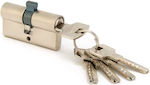 Lock Cylinder ST100 with 5 Keys Silver