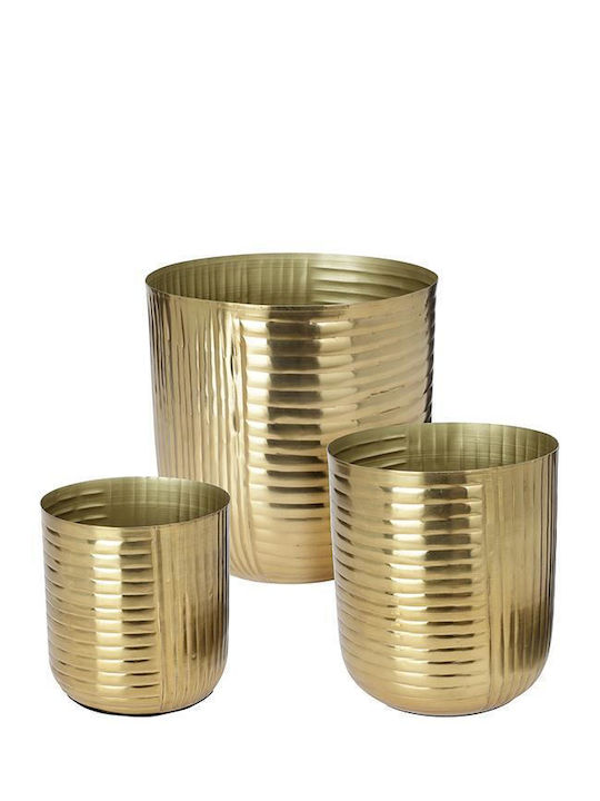 Zaros Plant Pot Gold Set 3pcs