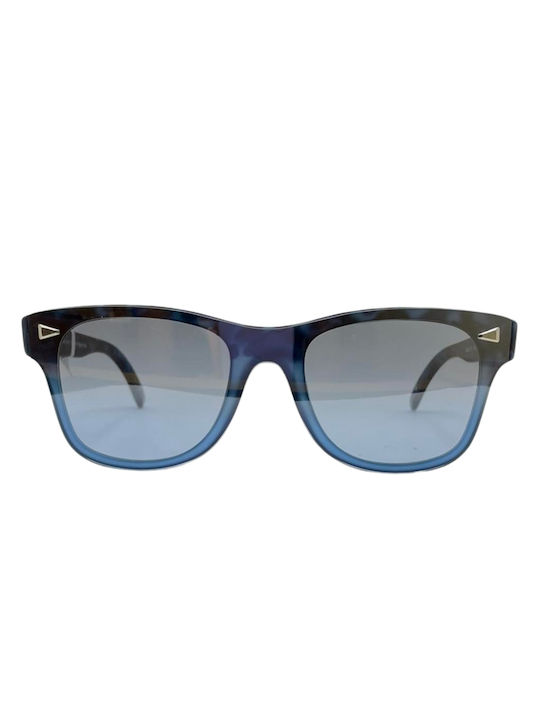 Snob Milano Gallo Sonnenbrillen mit Blau Schildkröte Rahmen und Gray Linse GALLO-C4-0