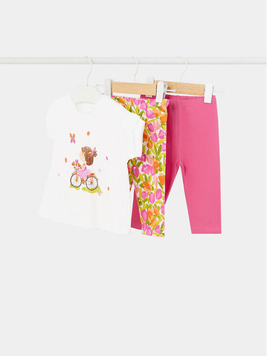 Mayoral Kids Set with Leggings Summer 3pcs Colour 24-01737-055