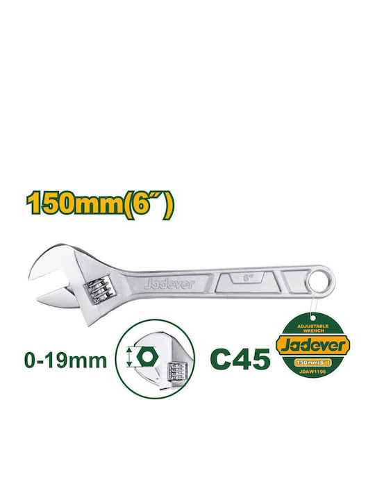 Jadever French Wrench with Adjustable Opening 19mm 150mm