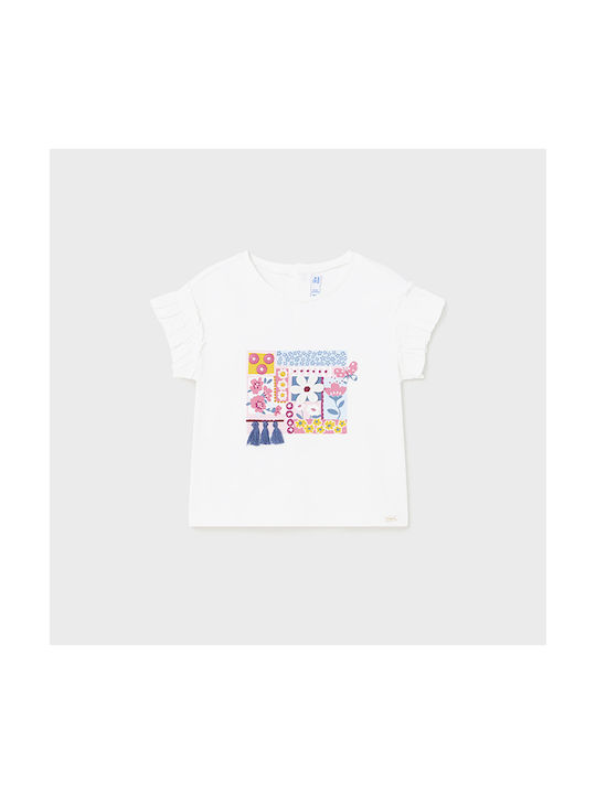 Mayoral Kids T-shirt White-Pink