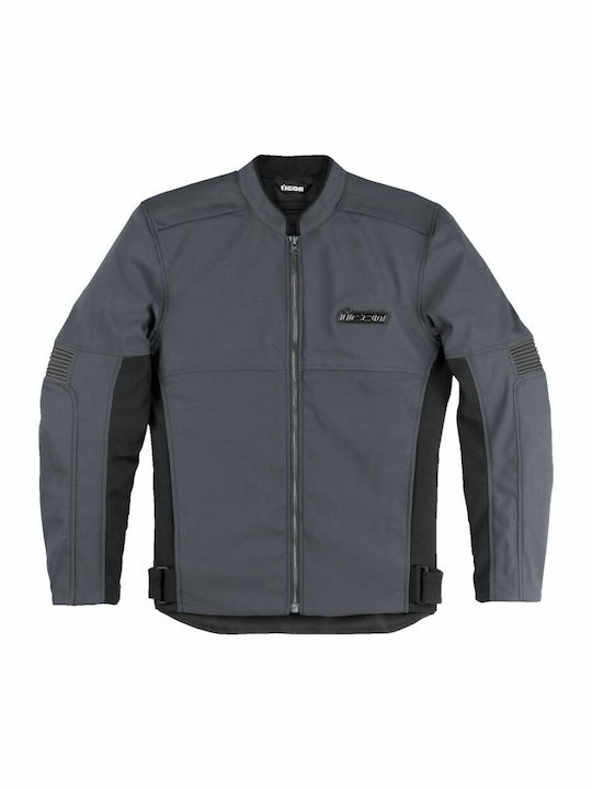 Icon Ce Winter Men's Riding Jacket Gray