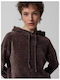 Women's Long Sleeve Sweater with Hood Brown