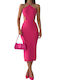 Midi Dress Knitted Pink