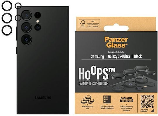 PanzerGlass Hoops Προστασία Κάμερας Tempered Glass Μαύρο για το Samsung Galaxy S24 Ultra