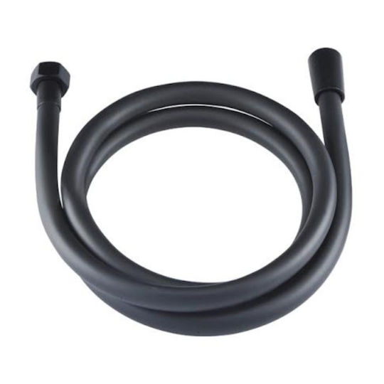 Imex Furtun de duș spiralat Plastic Negru