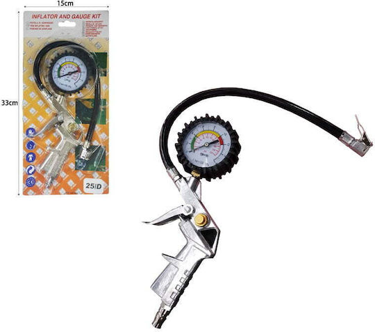 Air Pressure Gauge with Tyre Inflator Pistol 58072