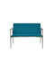 Inga Doppelsitzer Sofa Petrol Blau 109x63x83cm
