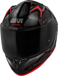 Givi H50.9 Full Face Helmet with Pinlock and Sun Visor ECE 22.06 Enigma Black/Titanium/Red