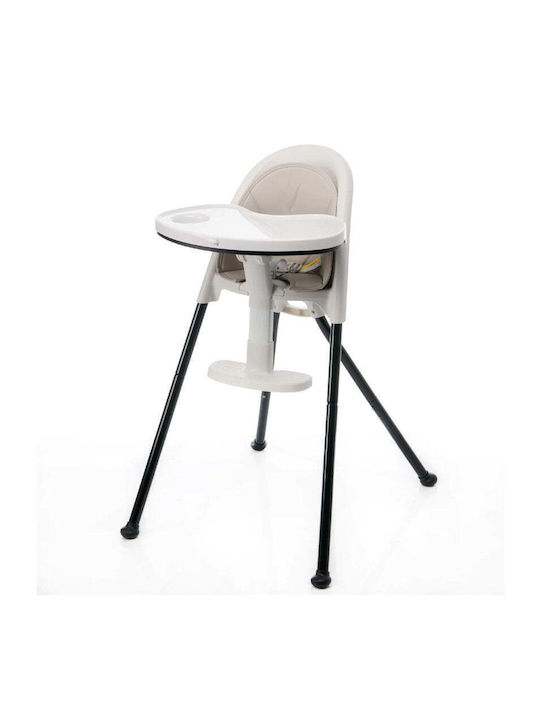 Vital Baby Klappbarer Baby Hochstuhl 2 in 1 mit Höhenverstellbar Weiß