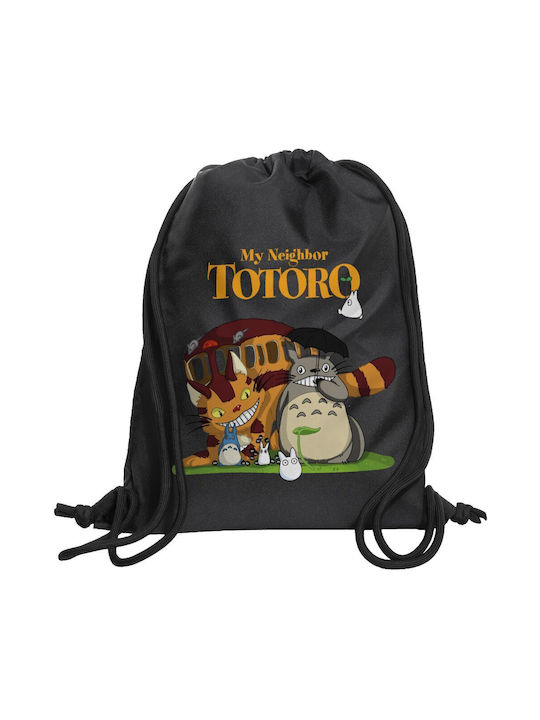 Koupakoupa Kids Pouch Bag Totoro And Cat Black 40cm