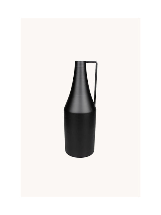 Decorative Vase Metallic Black 10x10x29cm 1pcs