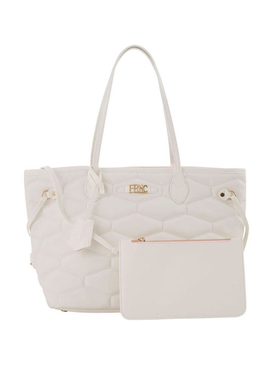 FRNC Γυναικεία Τσάντα Ώμου Λευκή