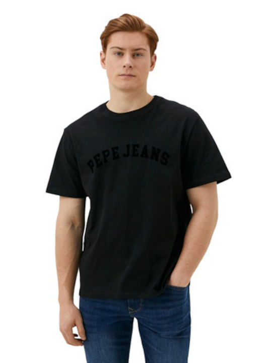 Pepe Jeans Bluza Bărbătească cu Mânecă Scurtă Black