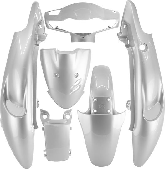 Suzuki Motorcycle Plastic Set for Suzuki FX 125 Silver 6pcs