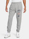 Nike Παντελόνι Φόρμας με Λάστιχο Fleece Grey