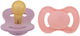 Lullaby Planet Pacifiers Rubber Pink Coral & Lavender Breeze for 6+ months 2pcs