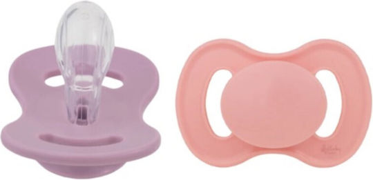 Lullaby Planet Pacifiers Silicone Pink Coral & Lavender Breeze for 6+ months 2pcs