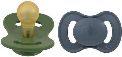 Lullaby Planet Pacifiers Rubber Forest Green & Flint Stone for 6+ months 2pcs
