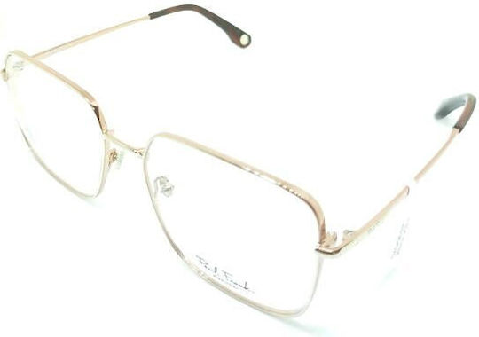 Paul Frank Weiblich Metallisch Brillenrahmen Gold 8196 3340