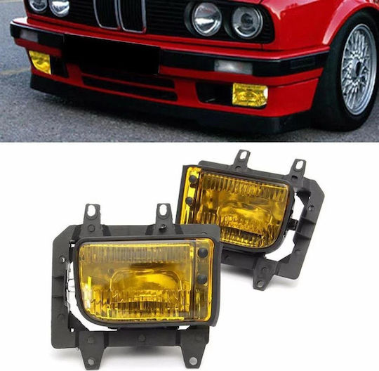 Pătrat Faruri Auto BMW Magazin online 40cm cu Galben Iluminare 2buc