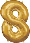 Μπαλόνι Foil Jumbo Αριθμός Χρυσό Σχήμα 86εκ.