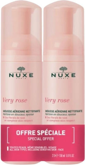 Nuxe Very Rose Foam Cleansing Face & Eyes 2x150ml