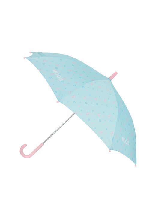 Kids Curved Handle Umbrella with Diameter 86cm Turquoise