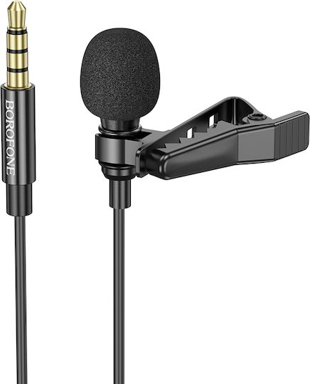 Borofone BFK11 Elegant Microphone 3.5mm Πέτου, Clip On for Vocals