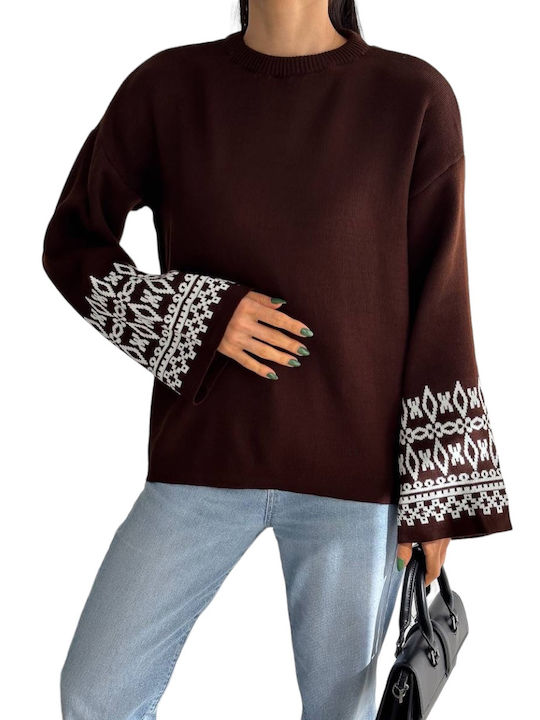 Women's Long Sleeve Sweater Coffee