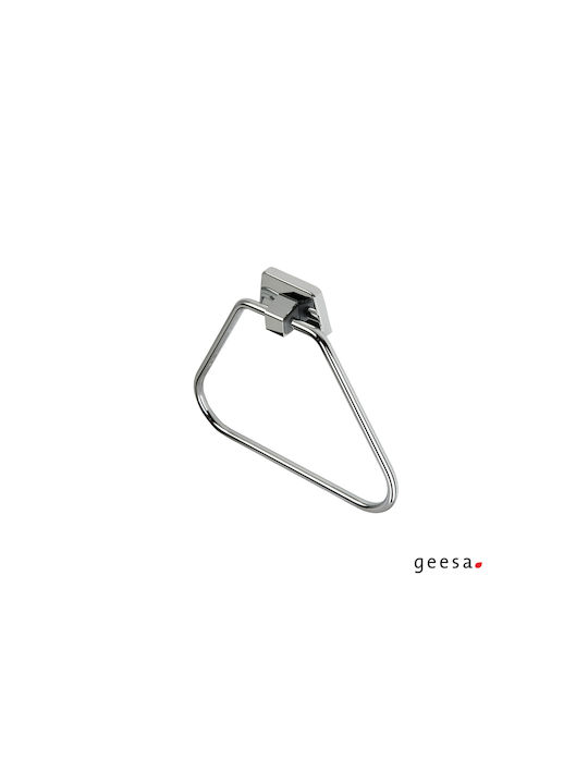 Geesa Standard Hotelia Single Wall-Mounted Bathroom Ring ​16x16cm Silver