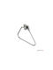 Geesa Standard Hotelia Single Wall-Mounted Bathroom Ring ​16x16cm Silver
