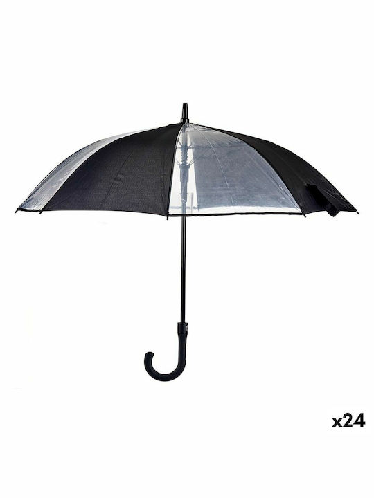 Regenschirm mit Gehstock Schwarz